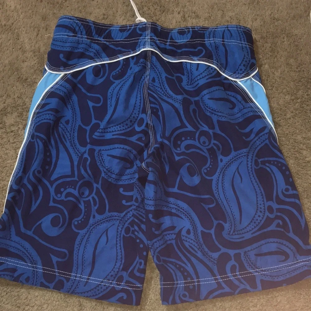 Eddie Bauer Blue Board Shorts Shark Reef